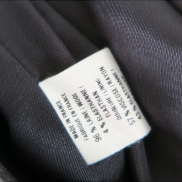 Paule Ka Gray Wool Mini Skirt flap detail Size 36 FR or 6/S US - Picture 5 of 5